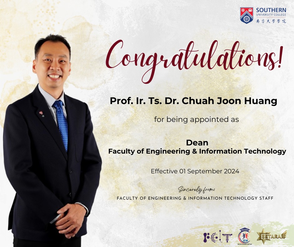 Prof. Ir. Ts. Dr. Chuah Joon Huang The New Dean (FEIT)